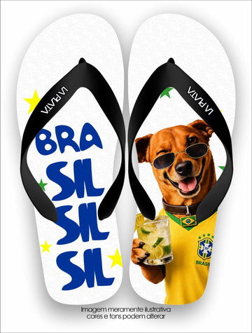 Chinelo Tradicional La Copa Pets Caramelo BR