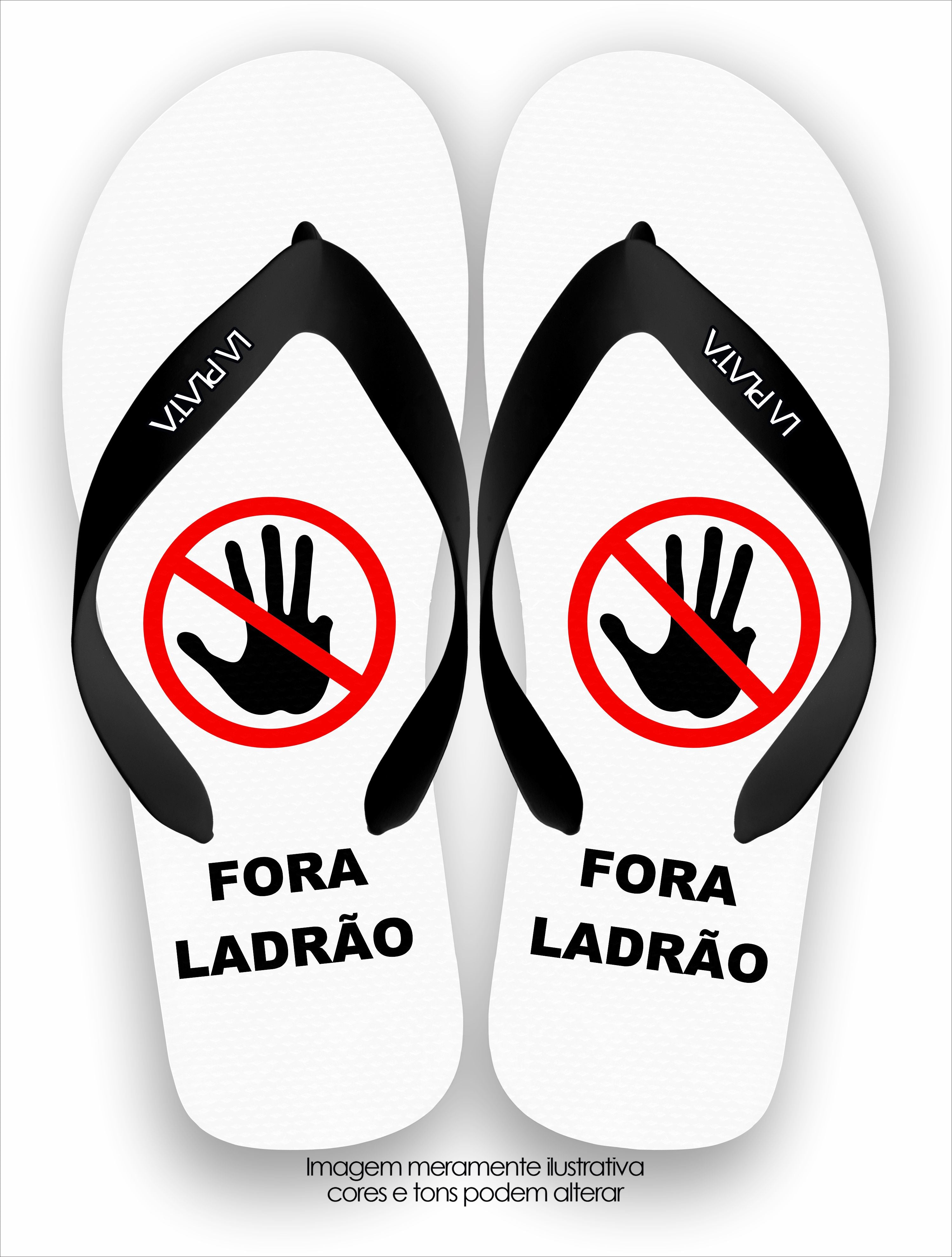Chinelo Tradicional Fora Ladrão