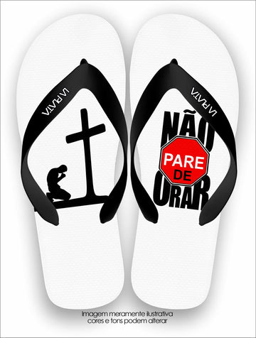 Chinelo Tradicional La Consagrada Não Pare De Orar