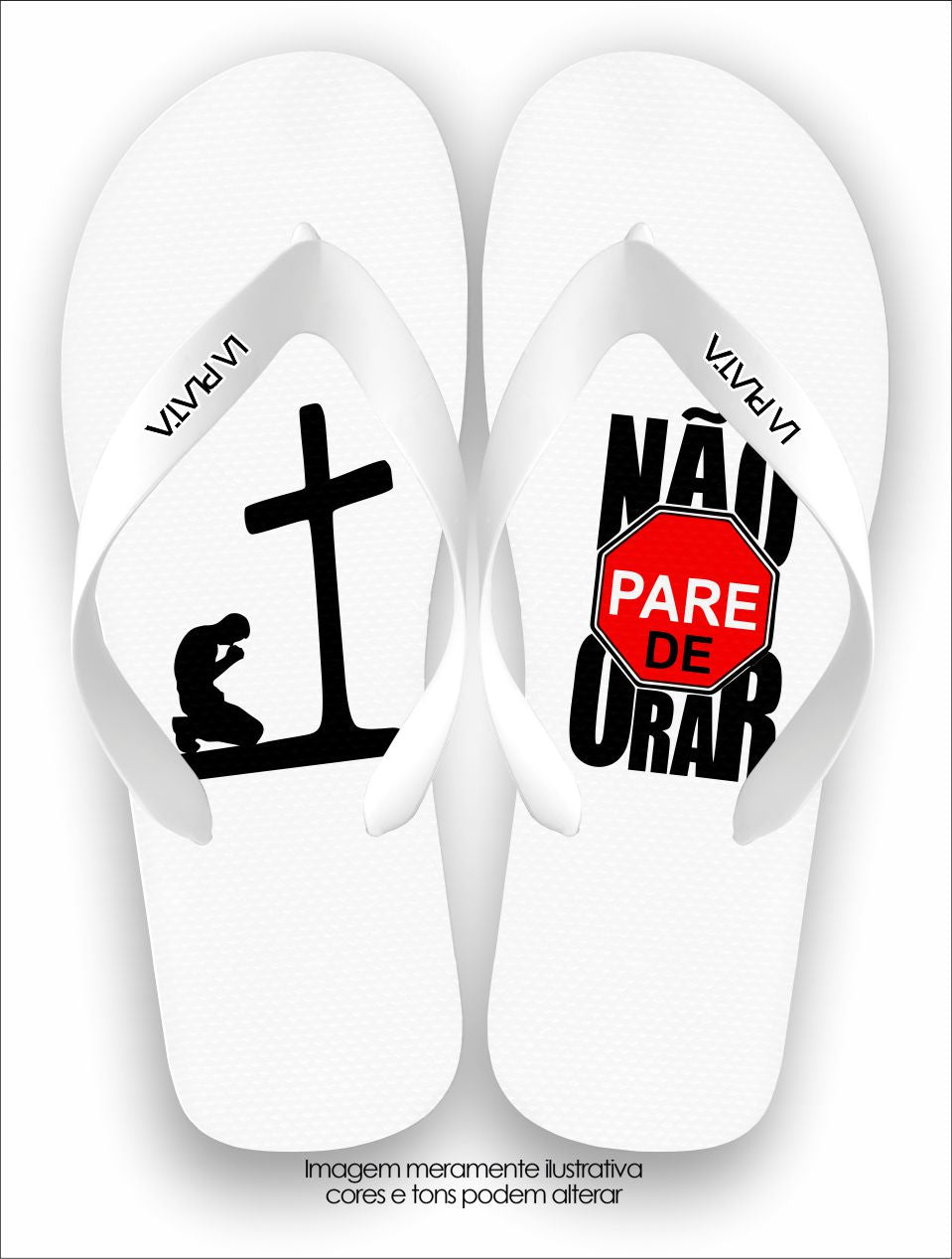 Chinelo Tradicional La Consagrada Não Pare De Orar