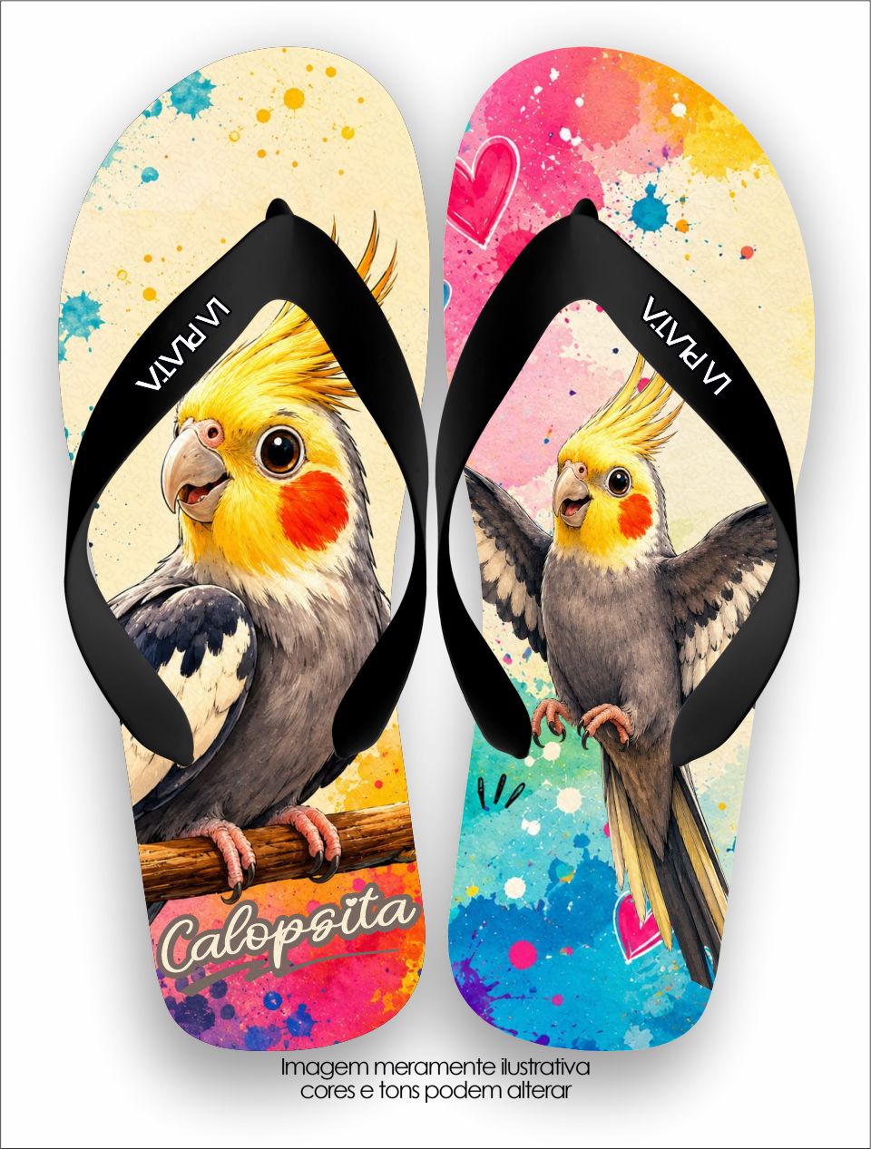 Chinelo Tradicional La Bicharada Calopsita Sunny