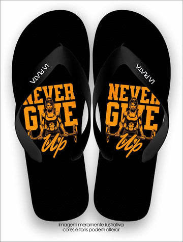 Chinelo Tradicional La Fitness Never Give Up