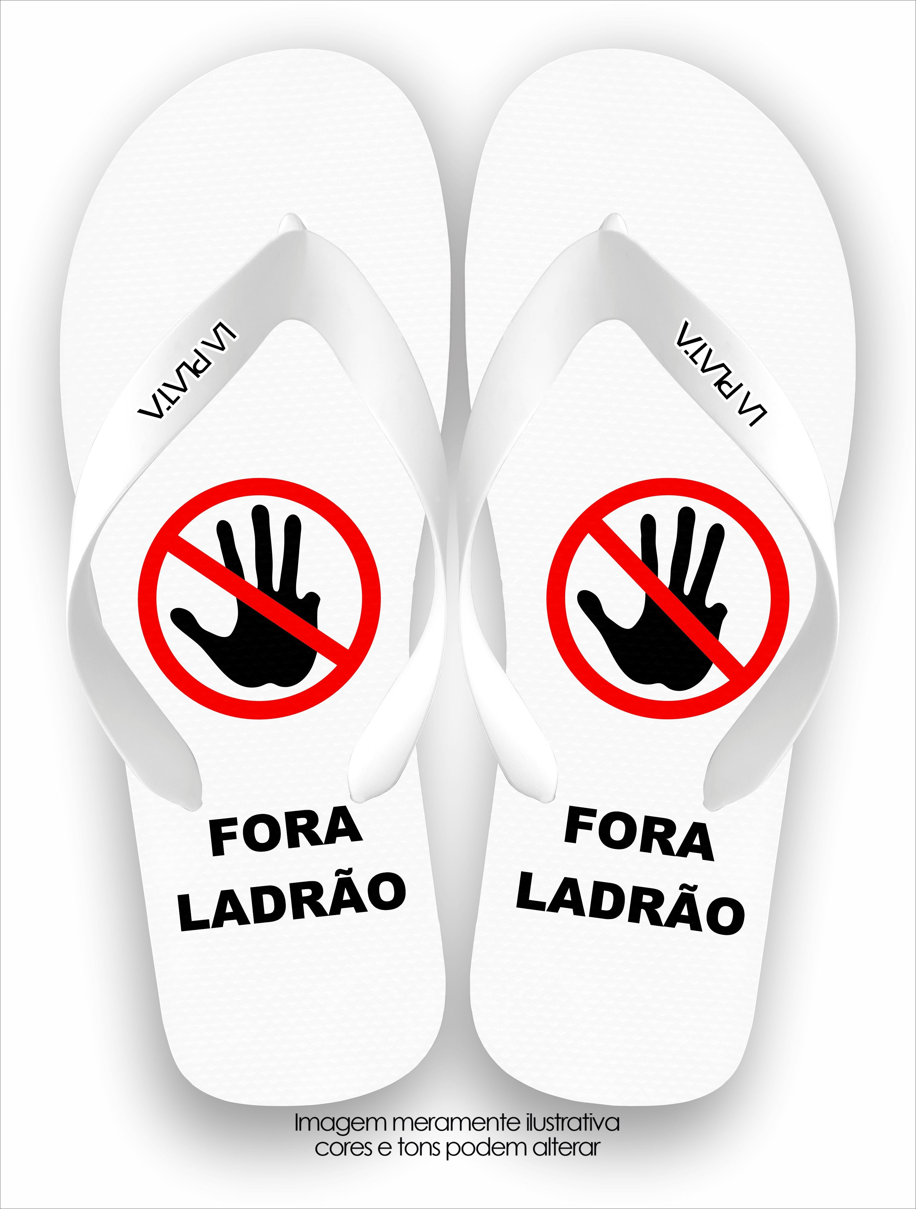Chinelo Tradicional Fora Ladrão