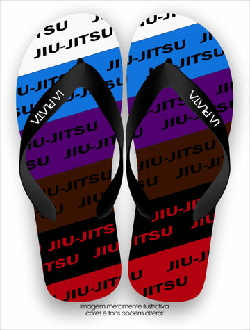 Chinelo Tradicional La Jiu Jitsu Cores Faixa