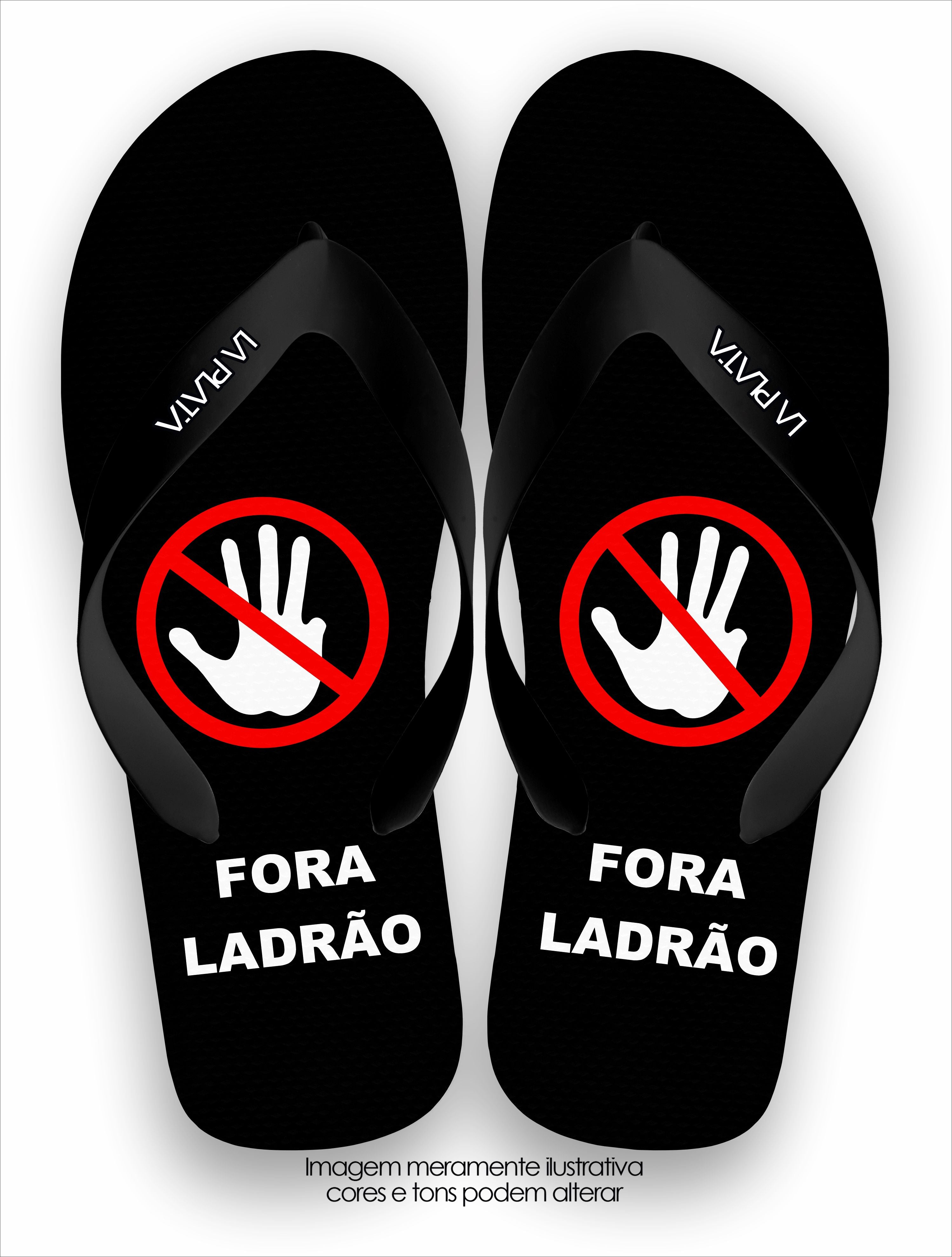 Chinelo Tradicional Fora Ladrão