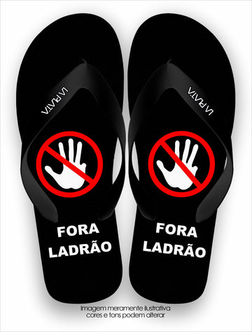 Chinelo Tradicional Fora Ladrão