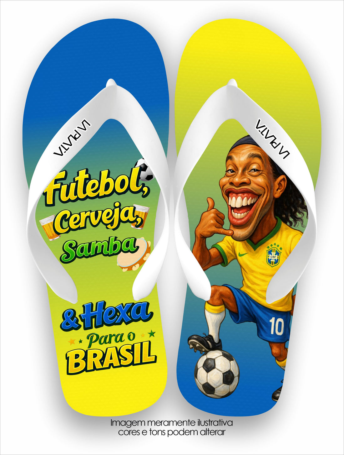 Chinelo Tradicional La Copa 2026 Futebol Cerveja e Samba