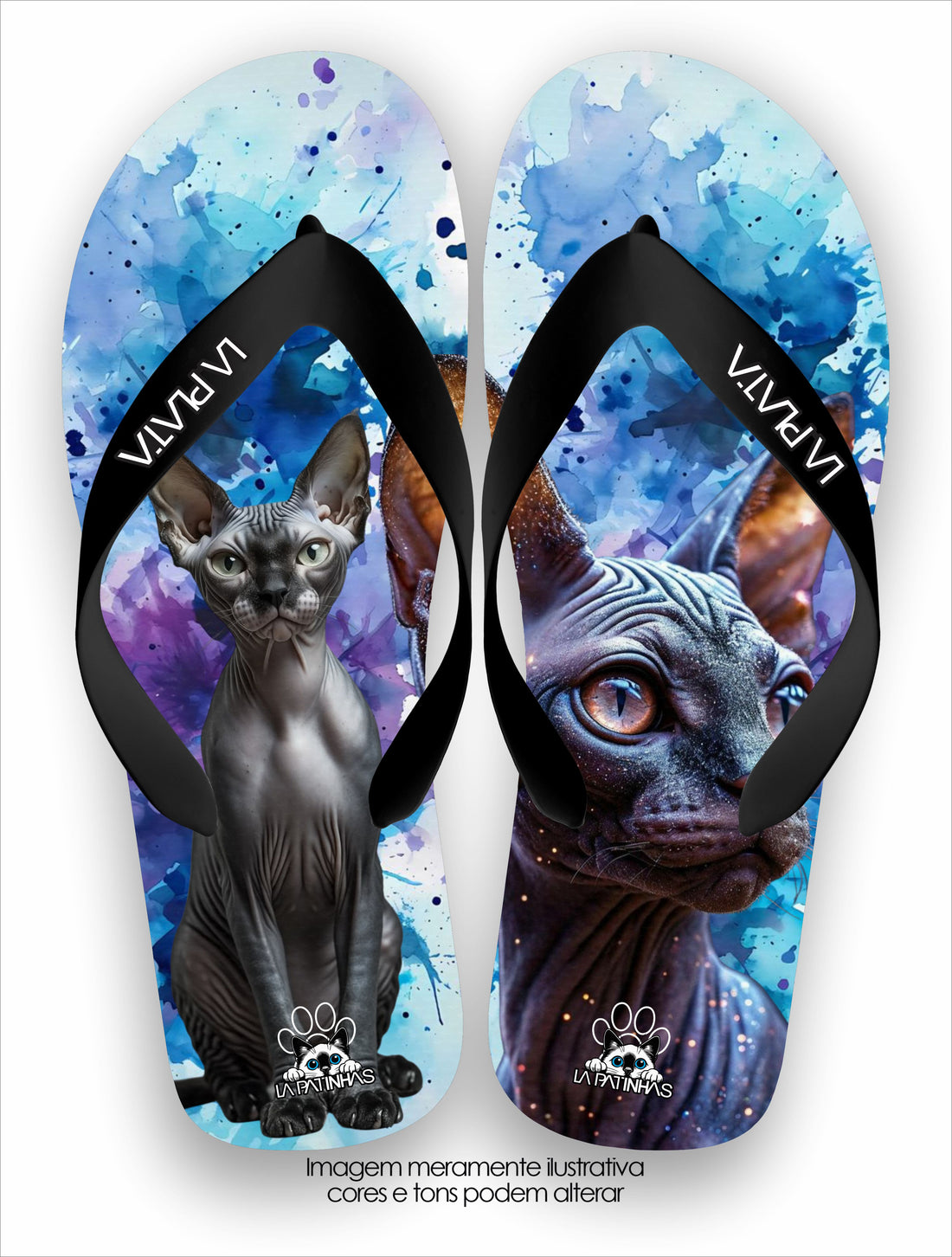 Chinelo Tradicional La Patinhas Cats Galaxy