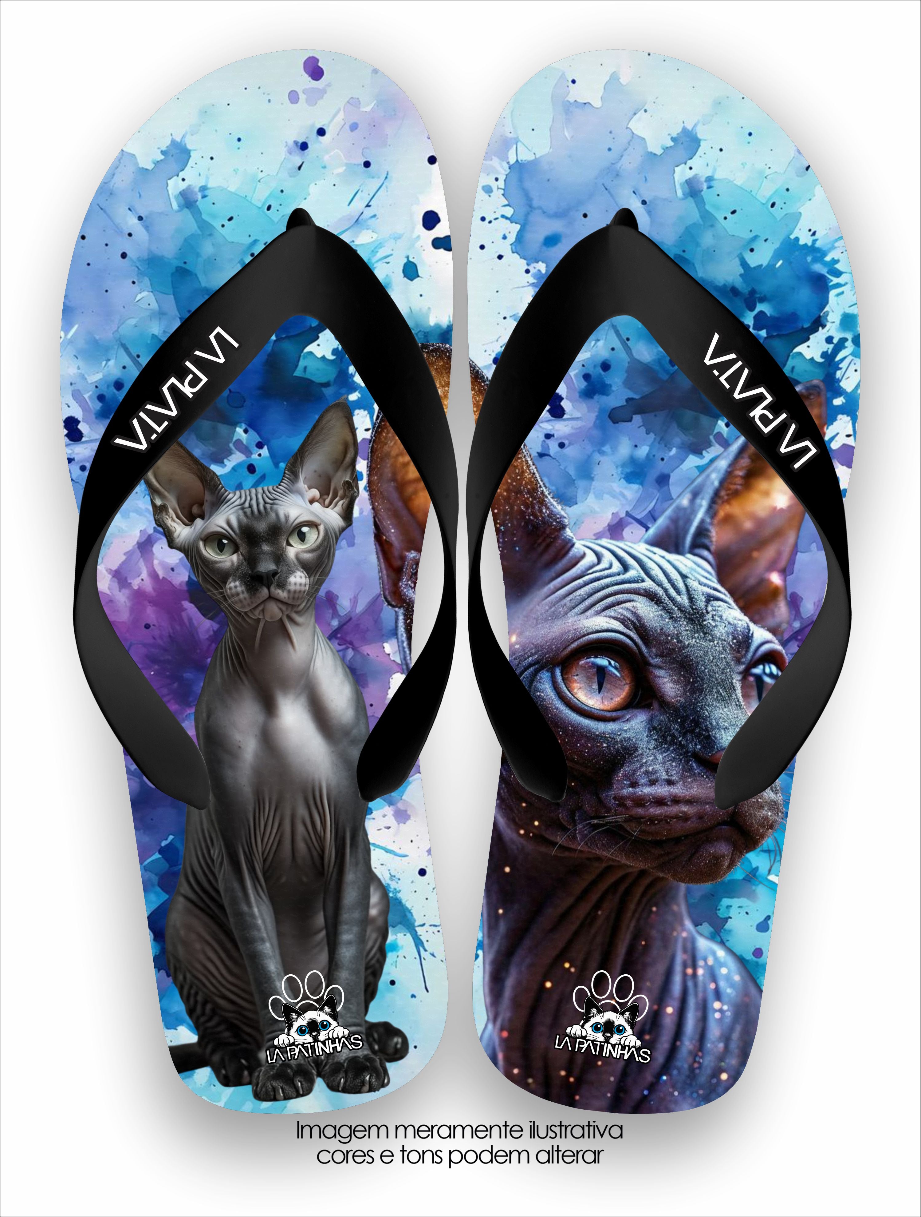Chinelo Tradicional La Patinhas Cats Galaxy
