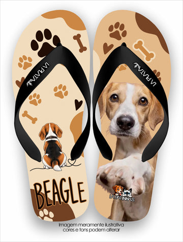 Chinelo Tradicional La Patinhas Dogs Eu Amo Meu Beagle 2