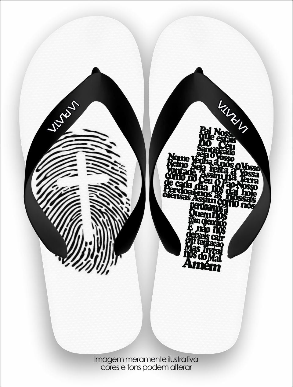Chinelo Tradicional La Consagrada Cruz Pai Nosso