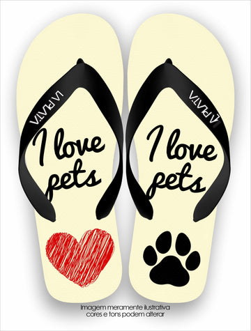 Chinelo Tradicional La Patinhas Dogs I Love Pets