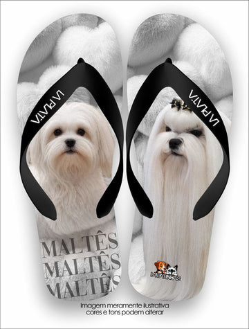 Chinelo Tradicional La Patinhas Dogs Maltês