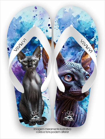 Chinelo Tradicional La Patinhas Cats Galaxy