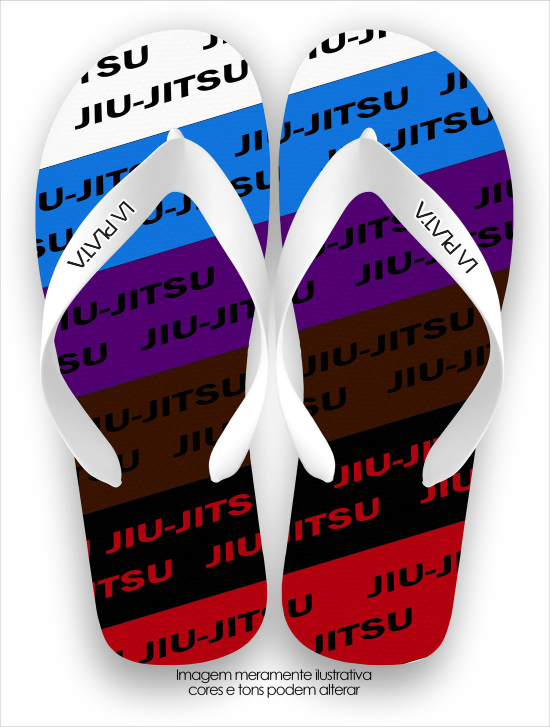 Chinelo Tradicional La Jiu Jitsu Cores Faixa