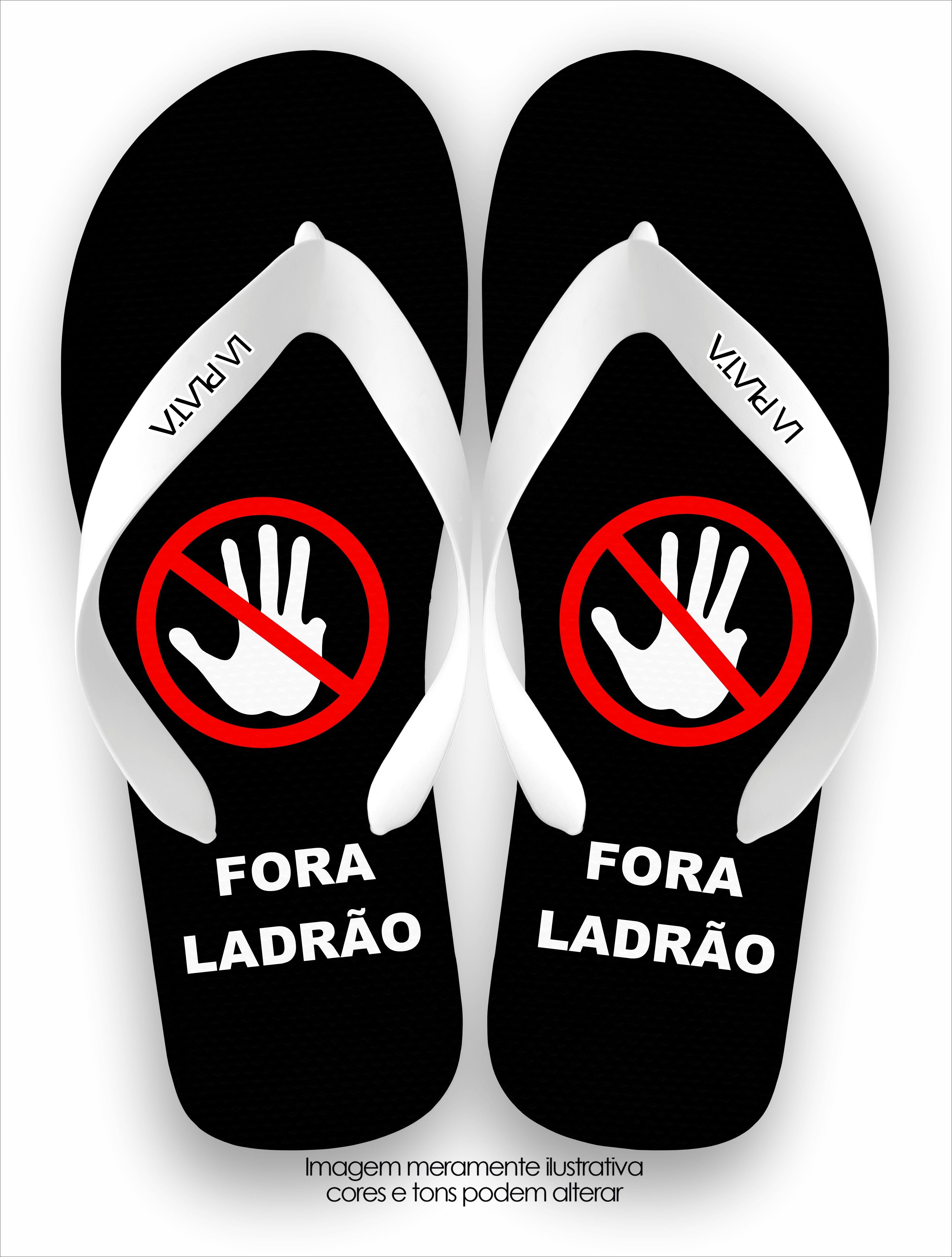 Chinelo Tradicional Fora Ladrão