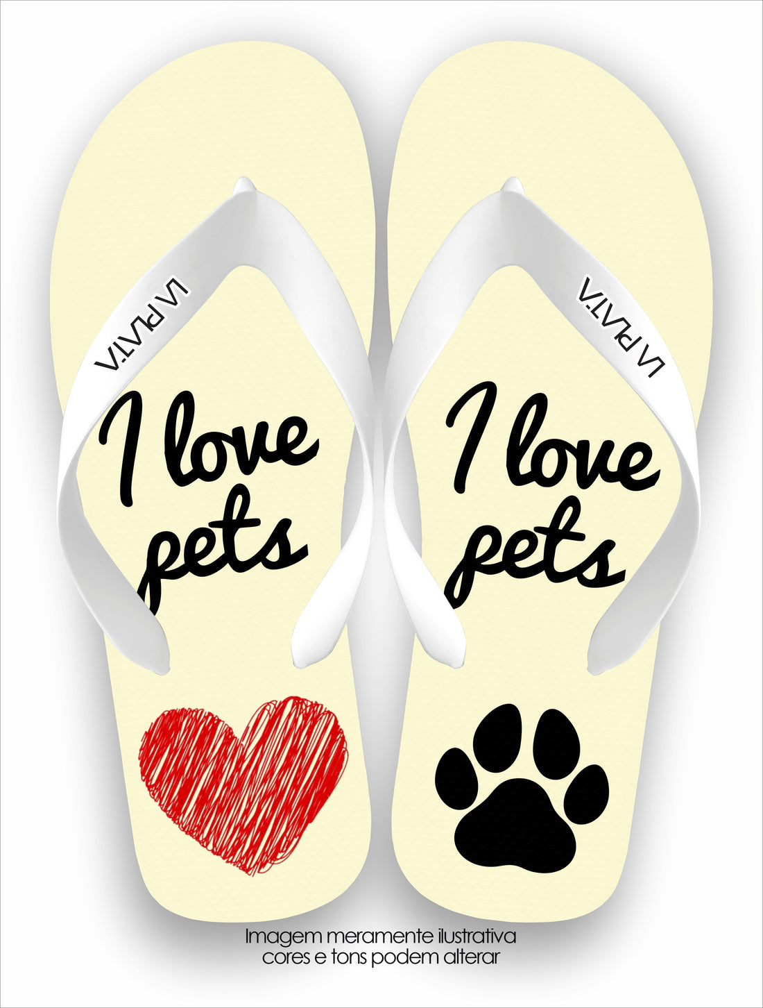 Chinelo Tradicional La Patinhas Dogs I Love Pets