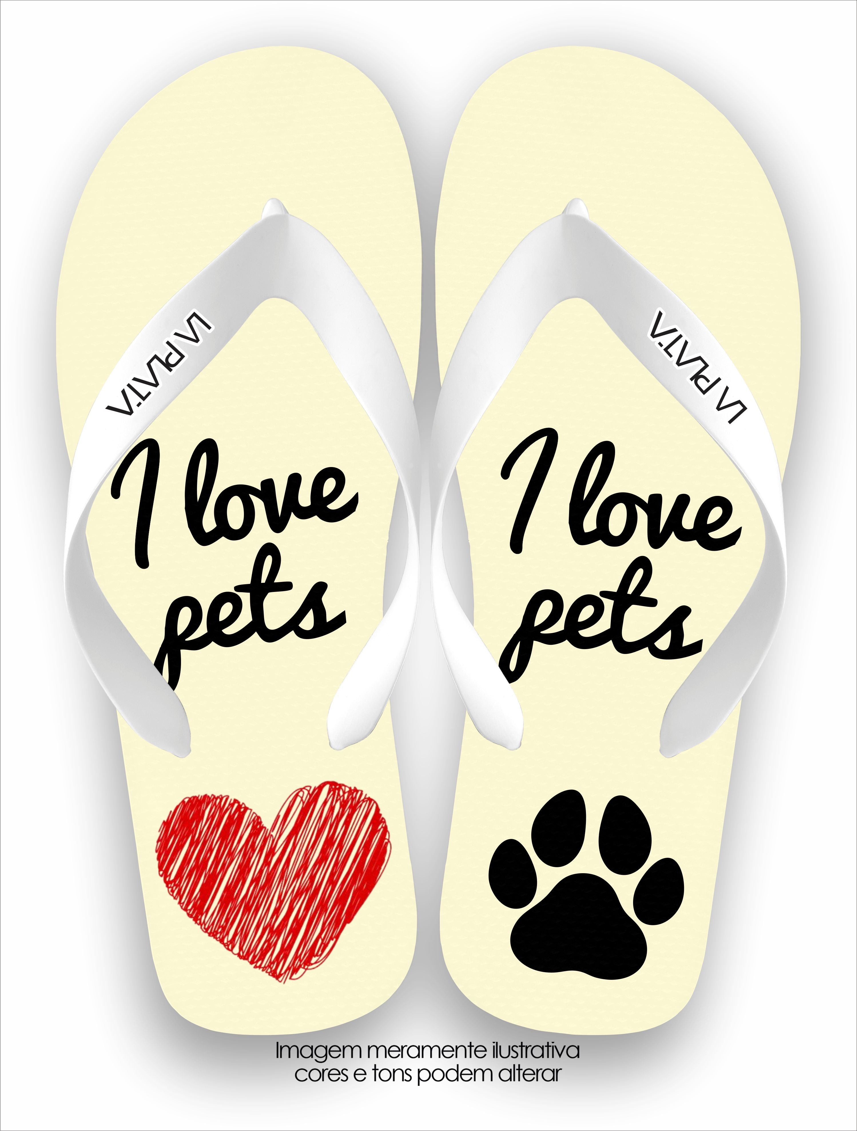 Chinelo Tradicional La Patinhas Dogs I Love Pets