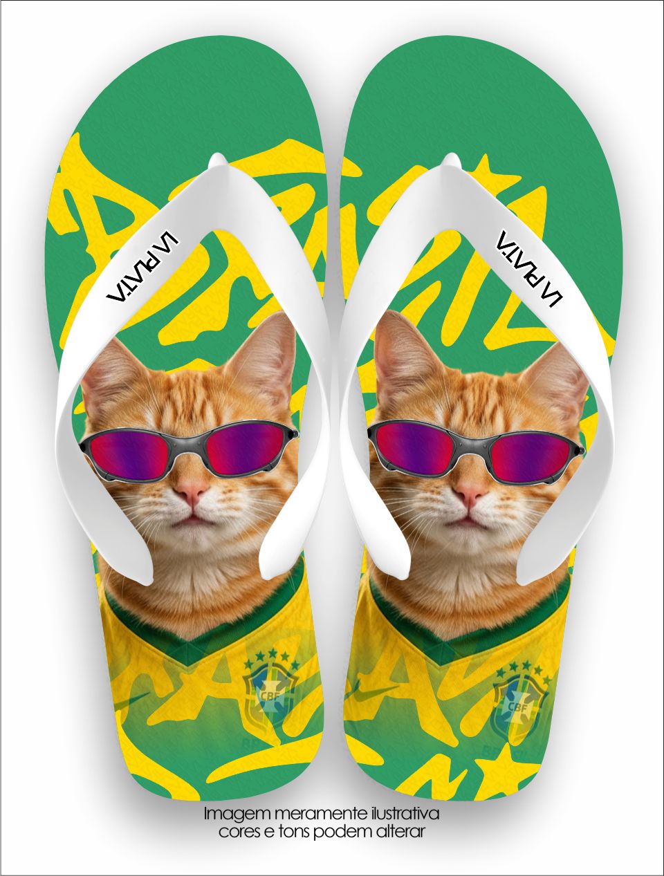 Chinelo Tradicional La Copa Pets Cats Brasil