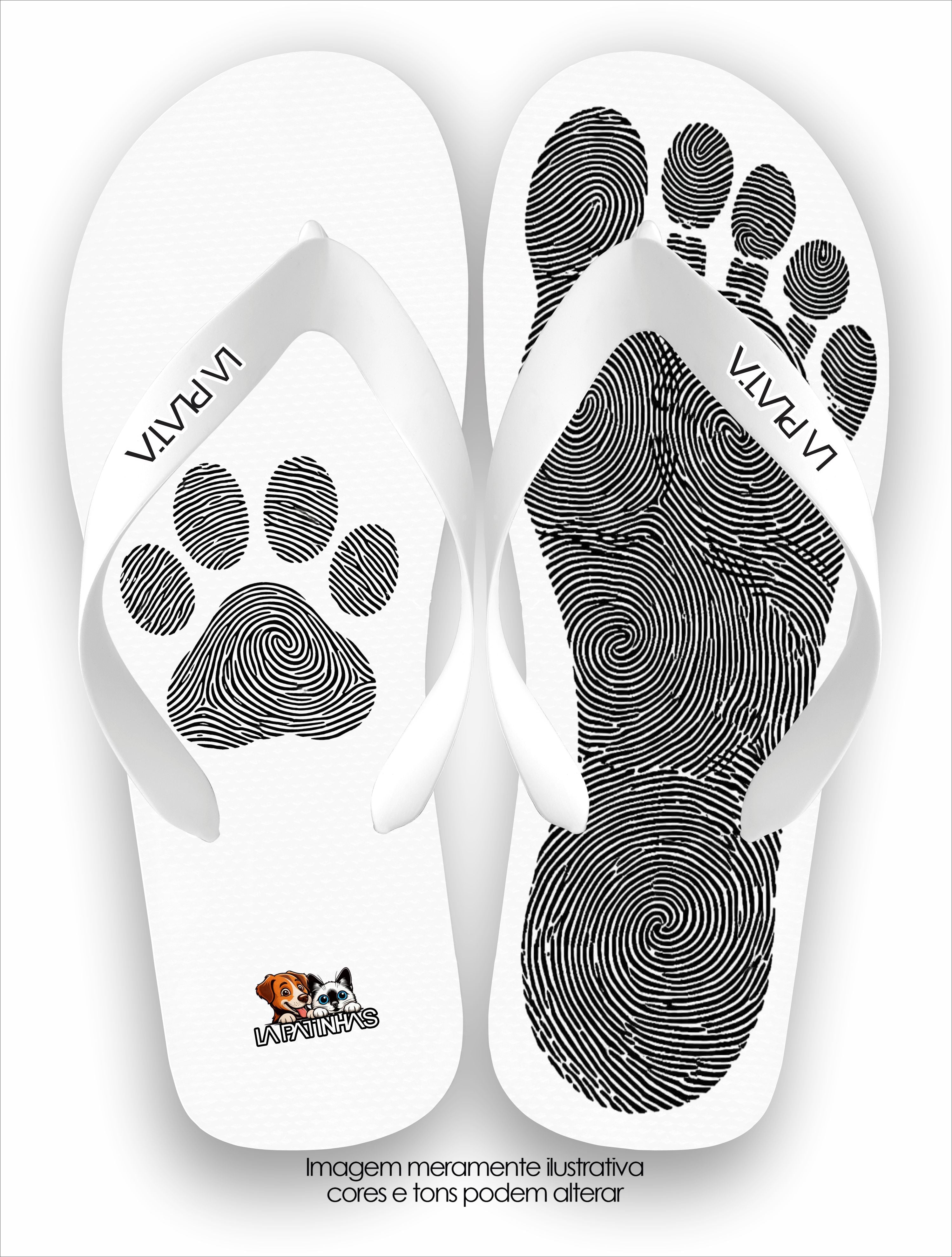 Chinelo Tradicional La Patinhas Dogs Digitais