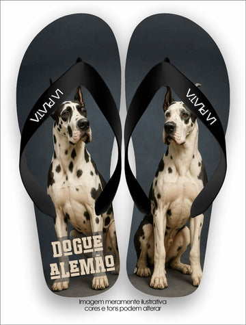 Chinelo Tradicional La Patinhas Dogs Dogue Alemão