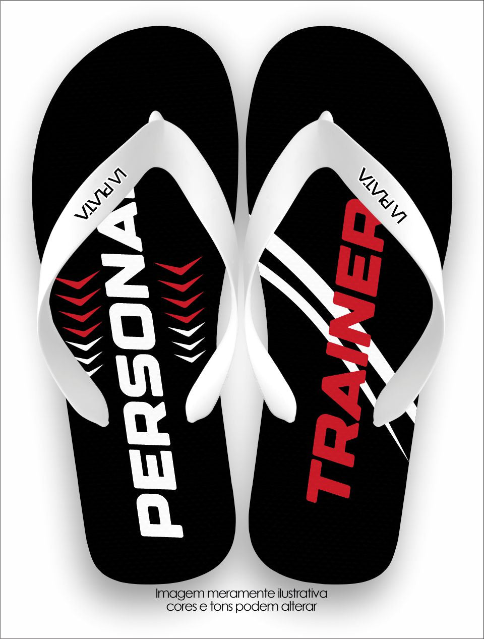 Chinelo Tradicional La Fitness Personal Trainer Preta