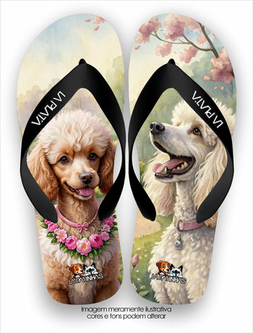 Chinelo Tradicional La Patinhas Dogs Poodles Lovers