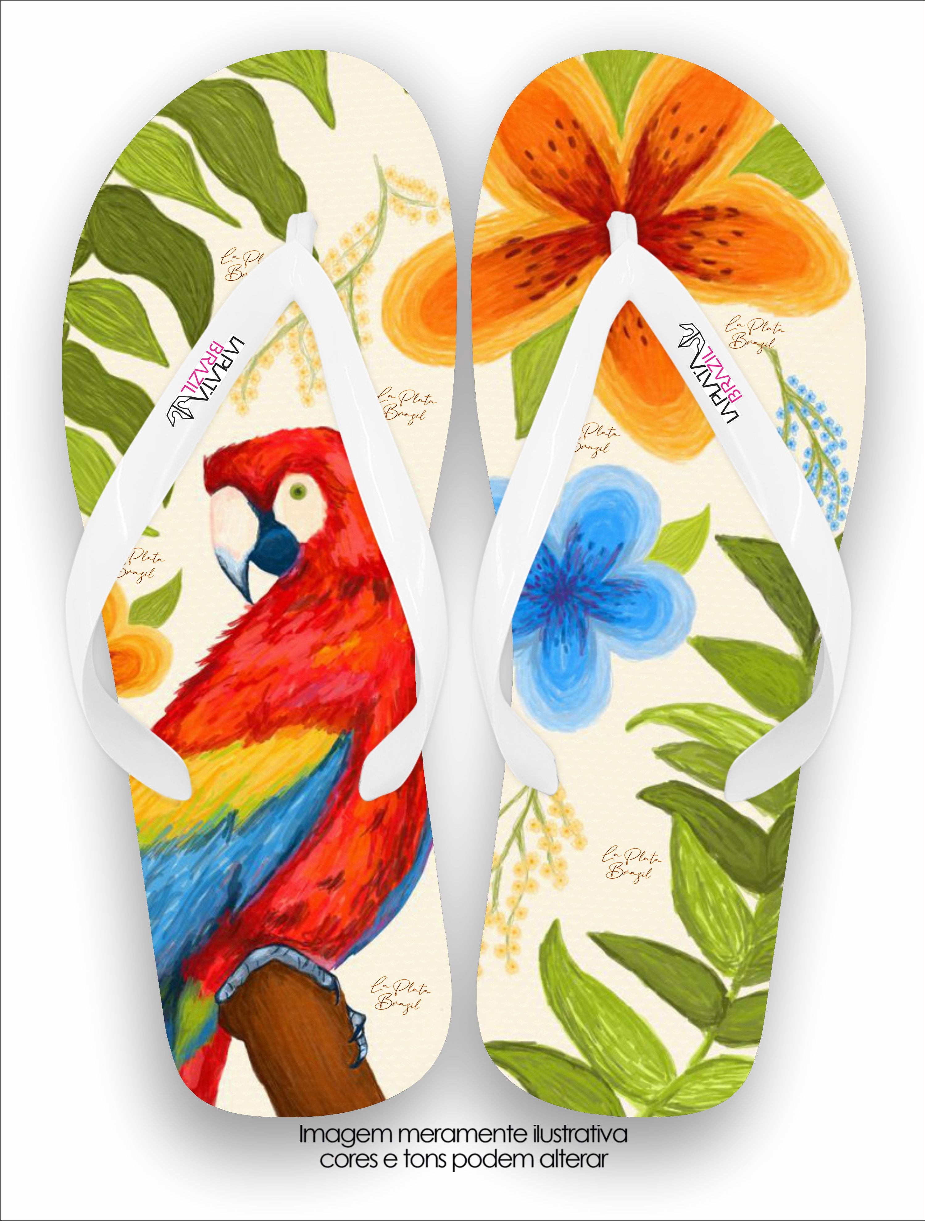 Chinelo La Feminina Flora Tropical