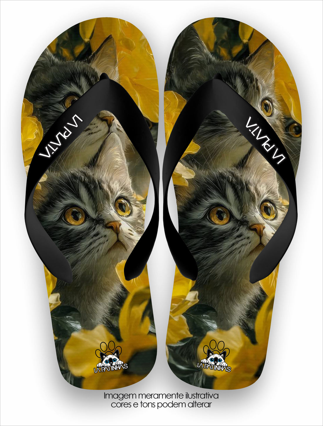 Chinelo Tradicional La Patinhas Cats Camuflado