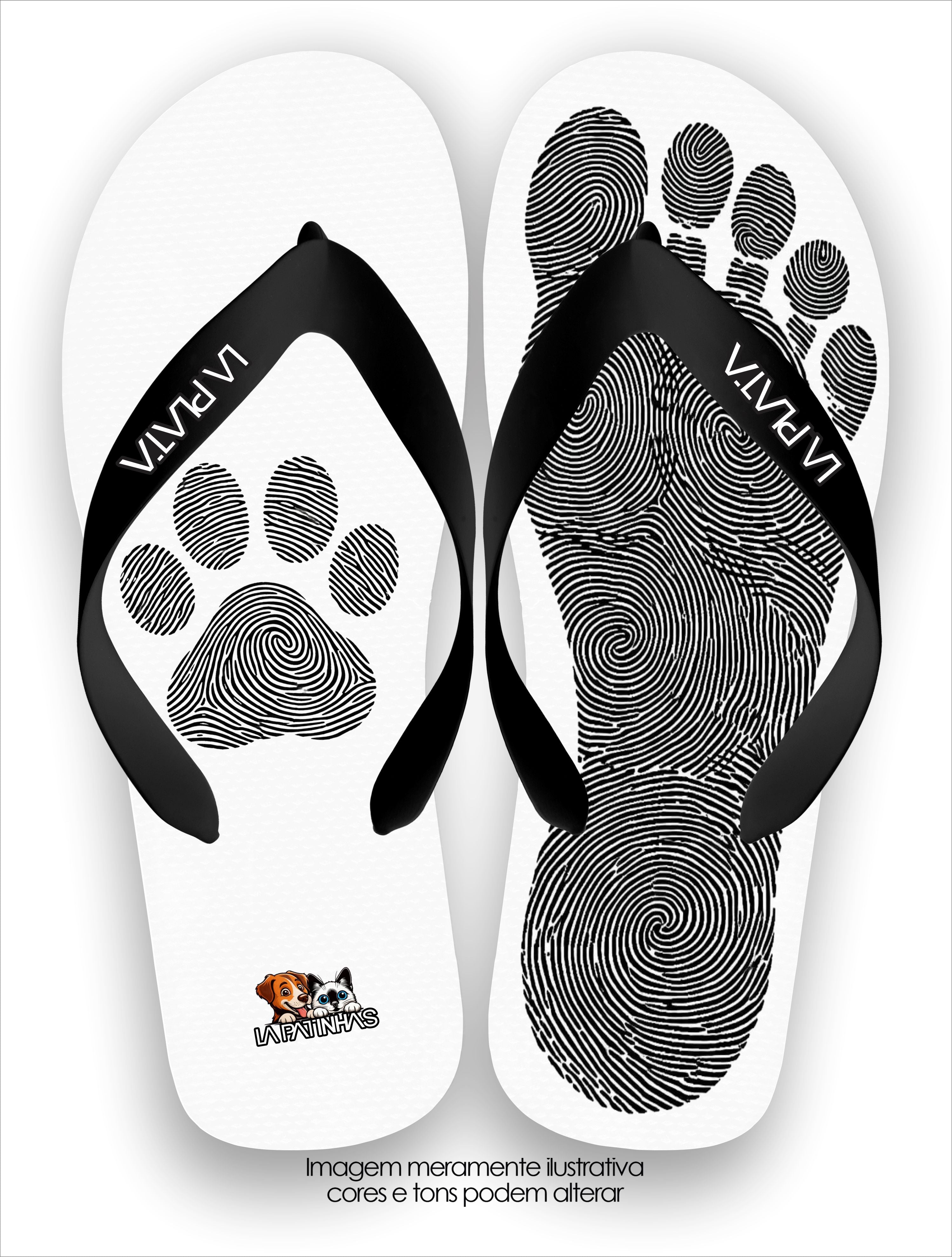 Chinelo Tradicional La Patinhas Dogs Digitais
