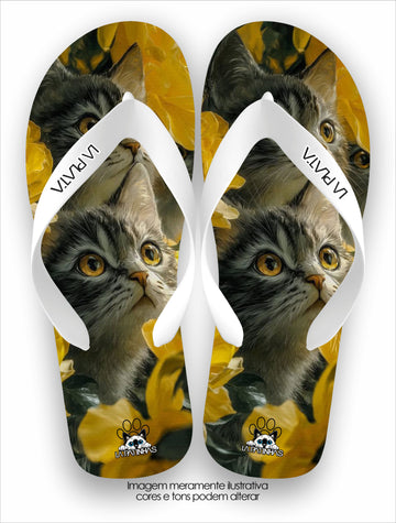 Chinelo Tradicional La Patinhas Cats Camuflado