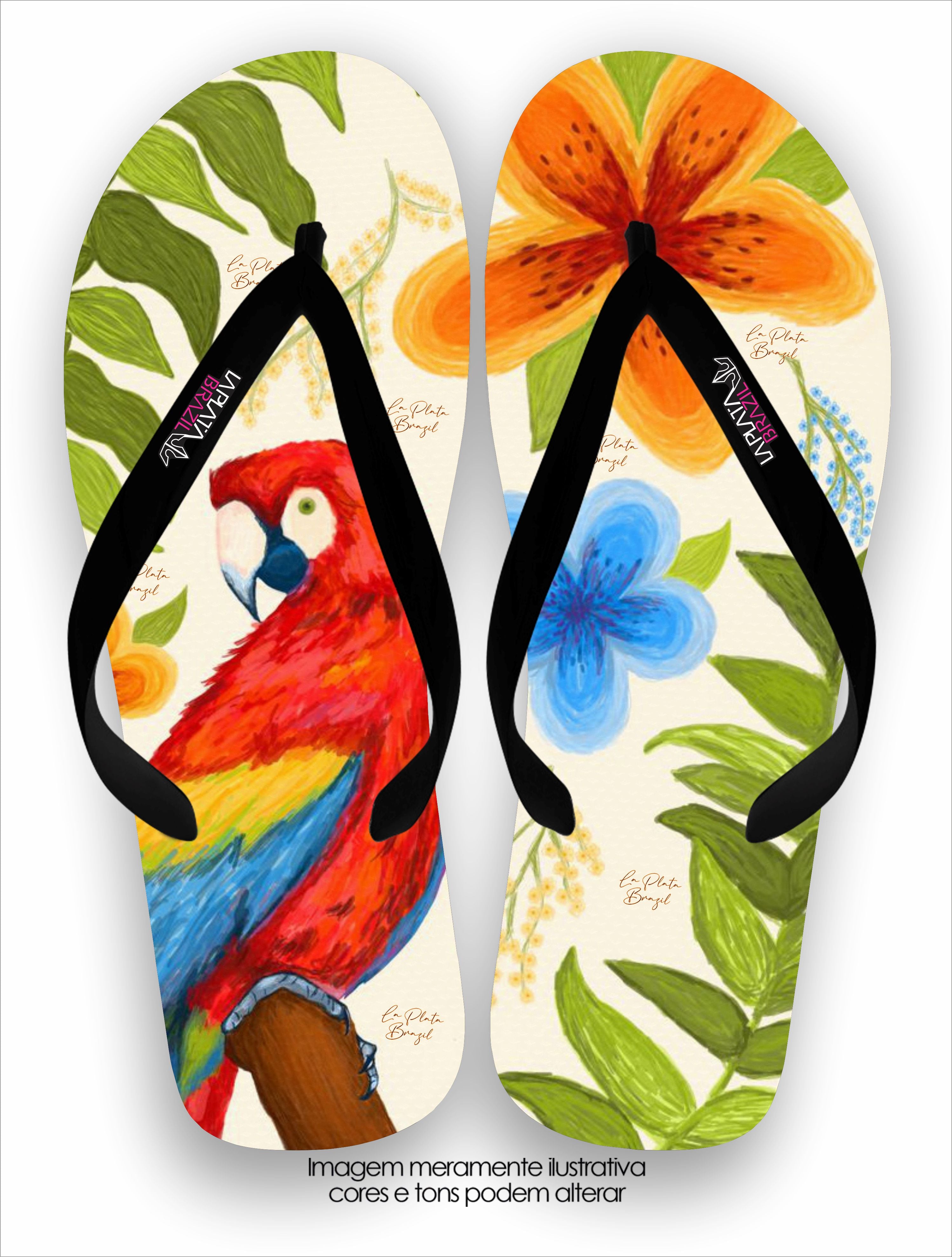 Chinelo La Feminina Flora Tropical