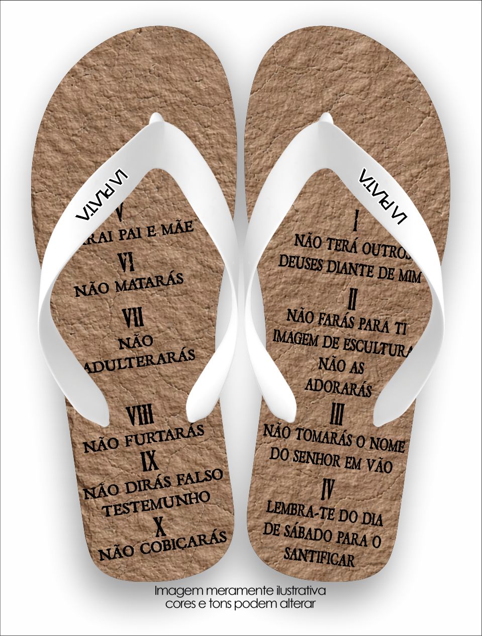 Chinelo Tradicional La Consagrada Os 10 Mandamentos