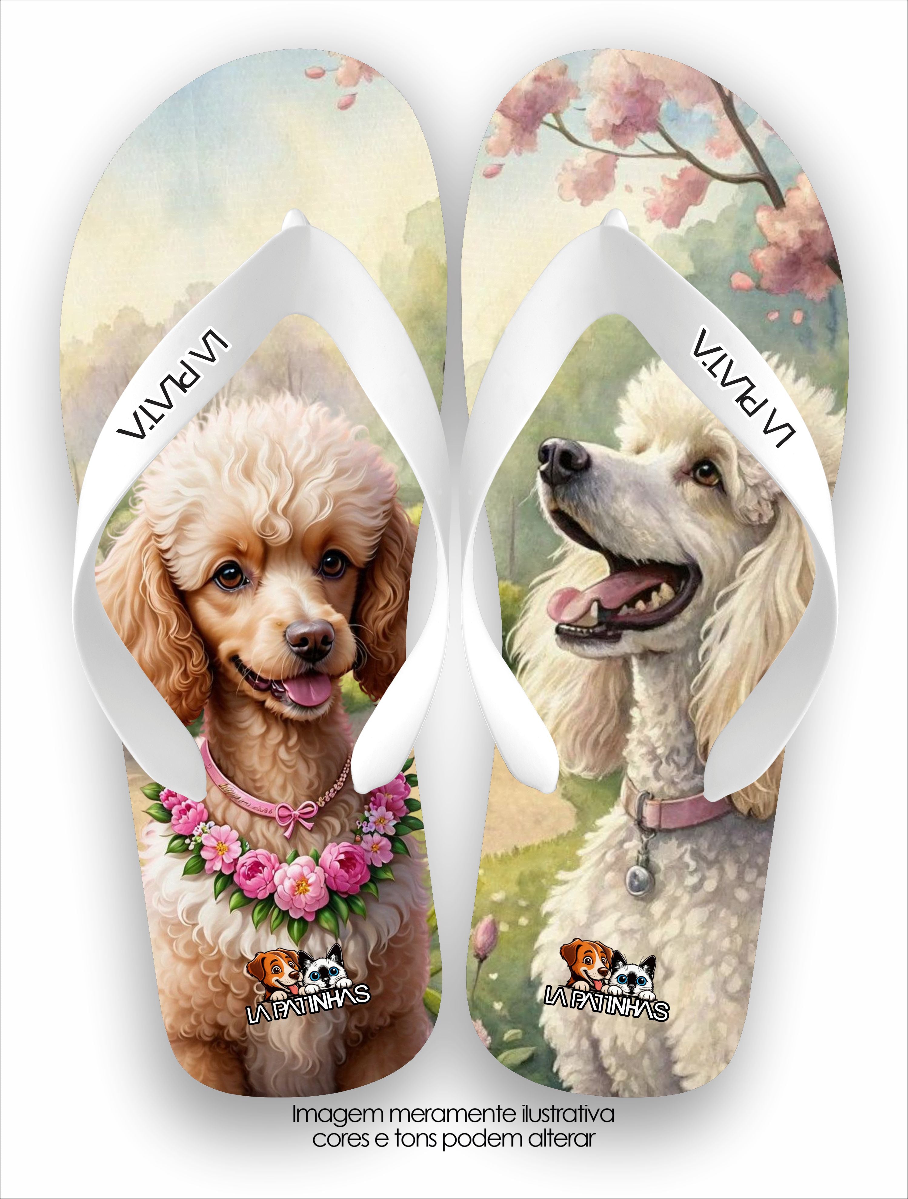Chinelo Tradicional La Patinhas Dogs Poodles Lovers