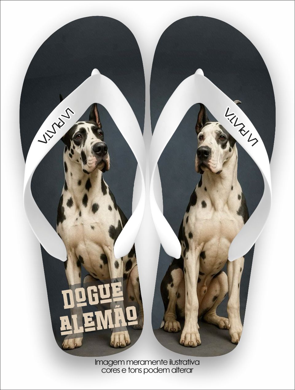 Chinelo Tradicional La Patinhas Dogs Dogue Alemão