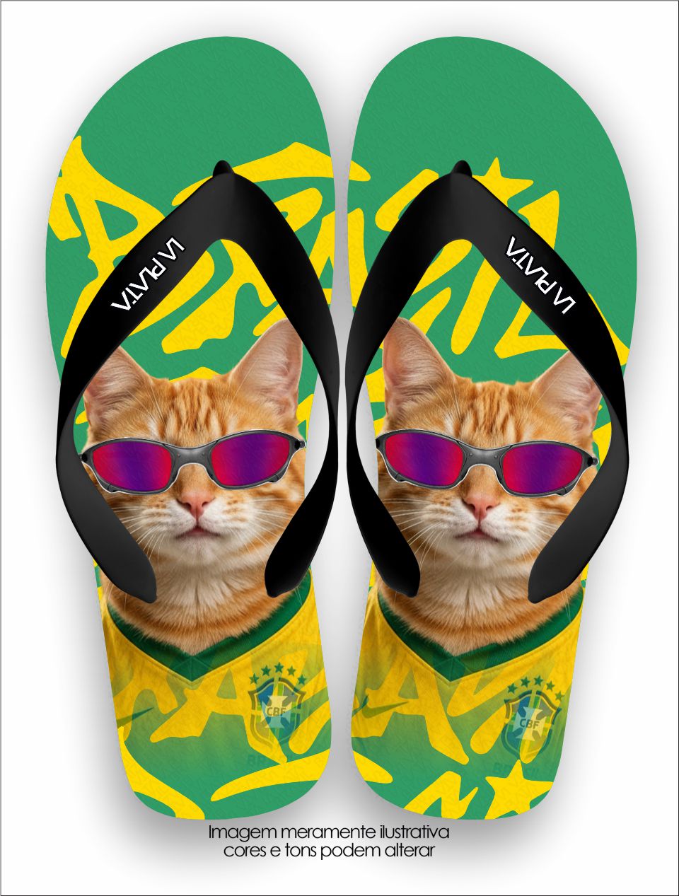 Chinelo Tradicional La Copa Pets Cats Brasil