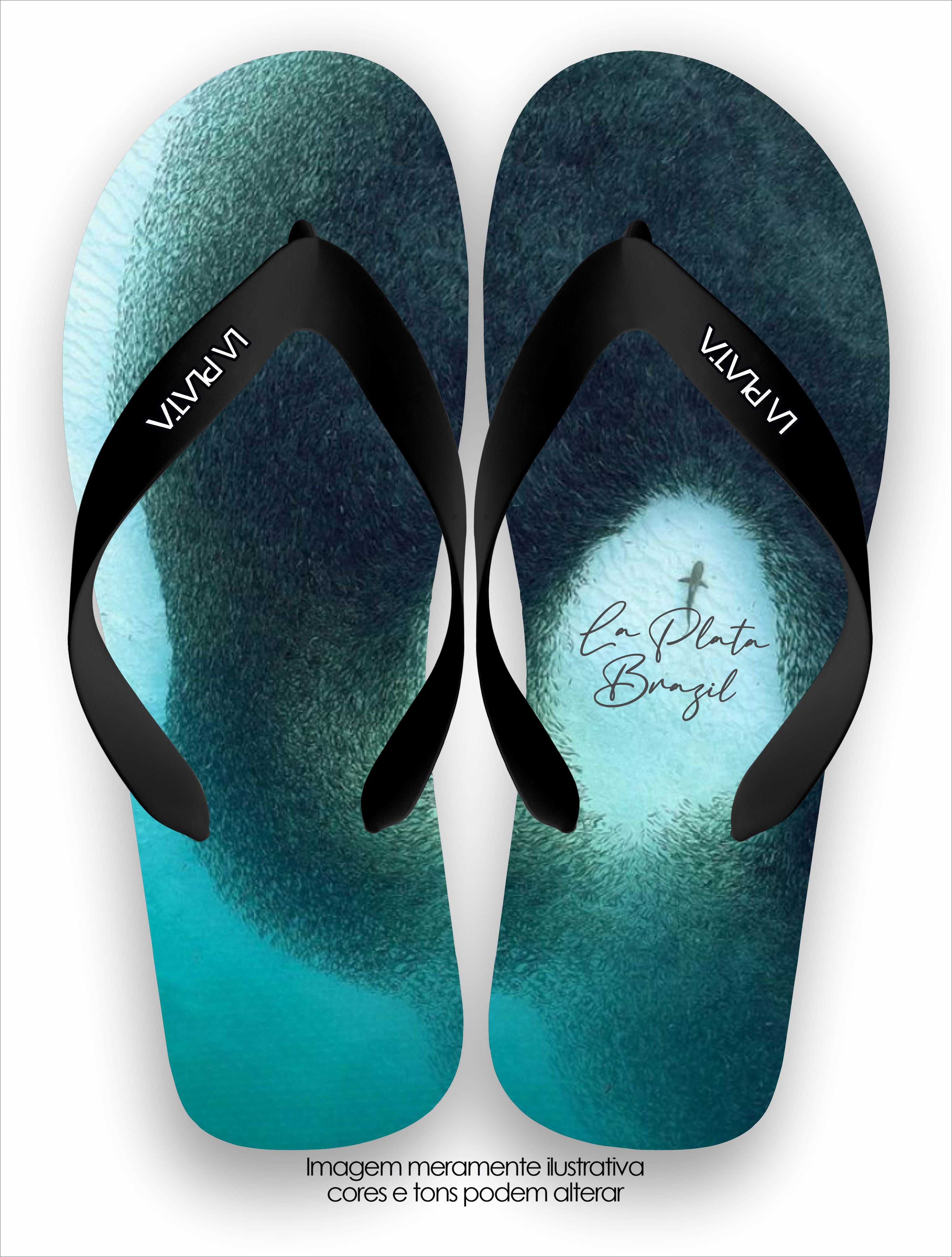 Chinelo Tradicional La Plata Azul Infinito La Praia