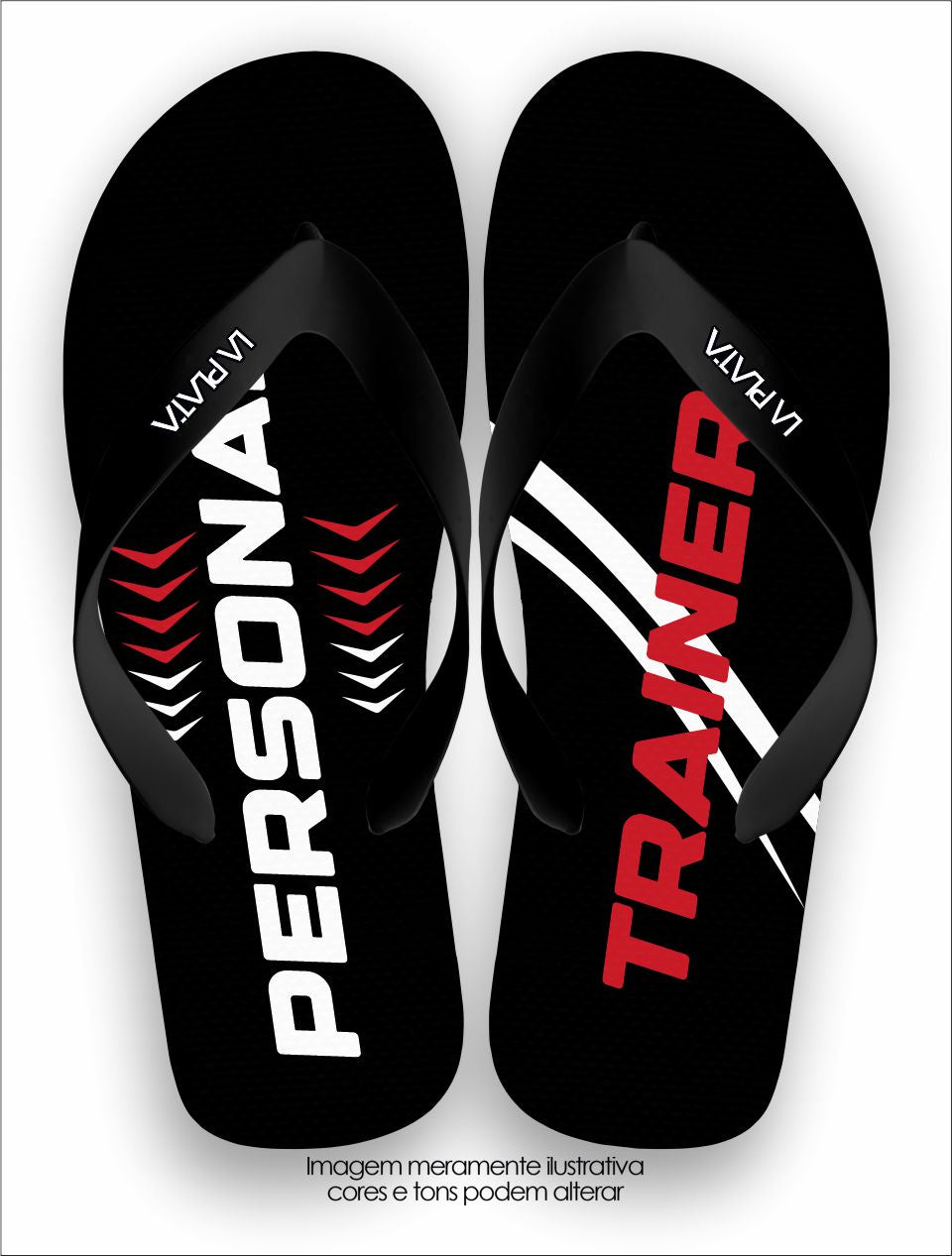 Chinelo Tradicional La Fitness Personal Trainer Preta