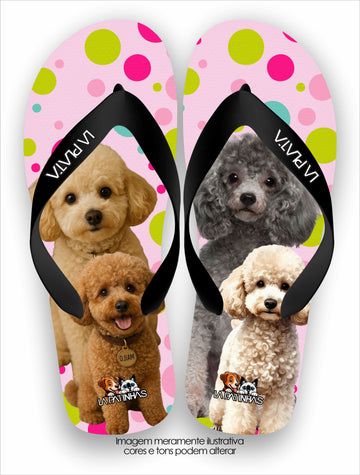 Chinelo Tradicional La Patinhas Dogs Poodles