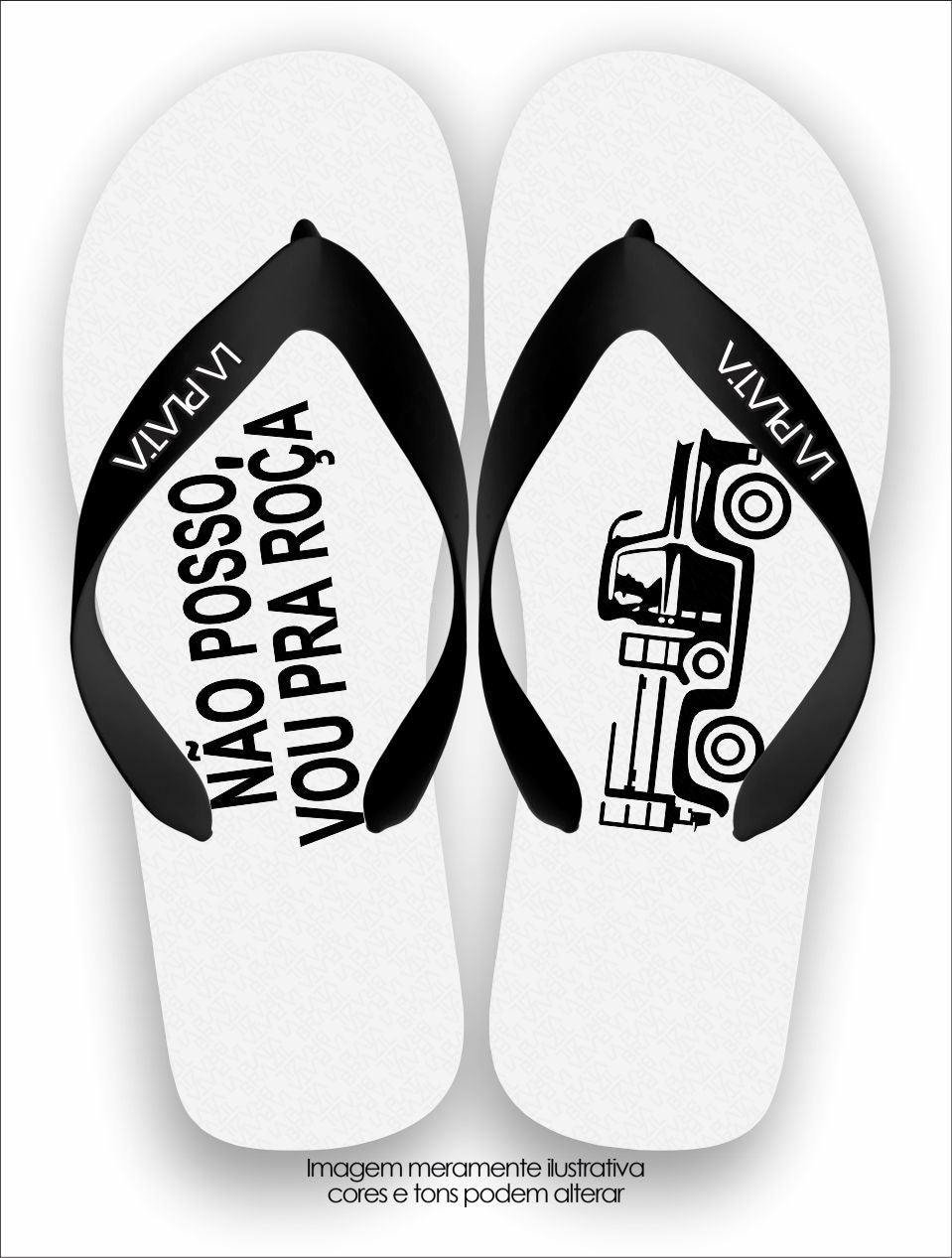 Chinelo Tradicional La Roça Vou pra Roça - Branco