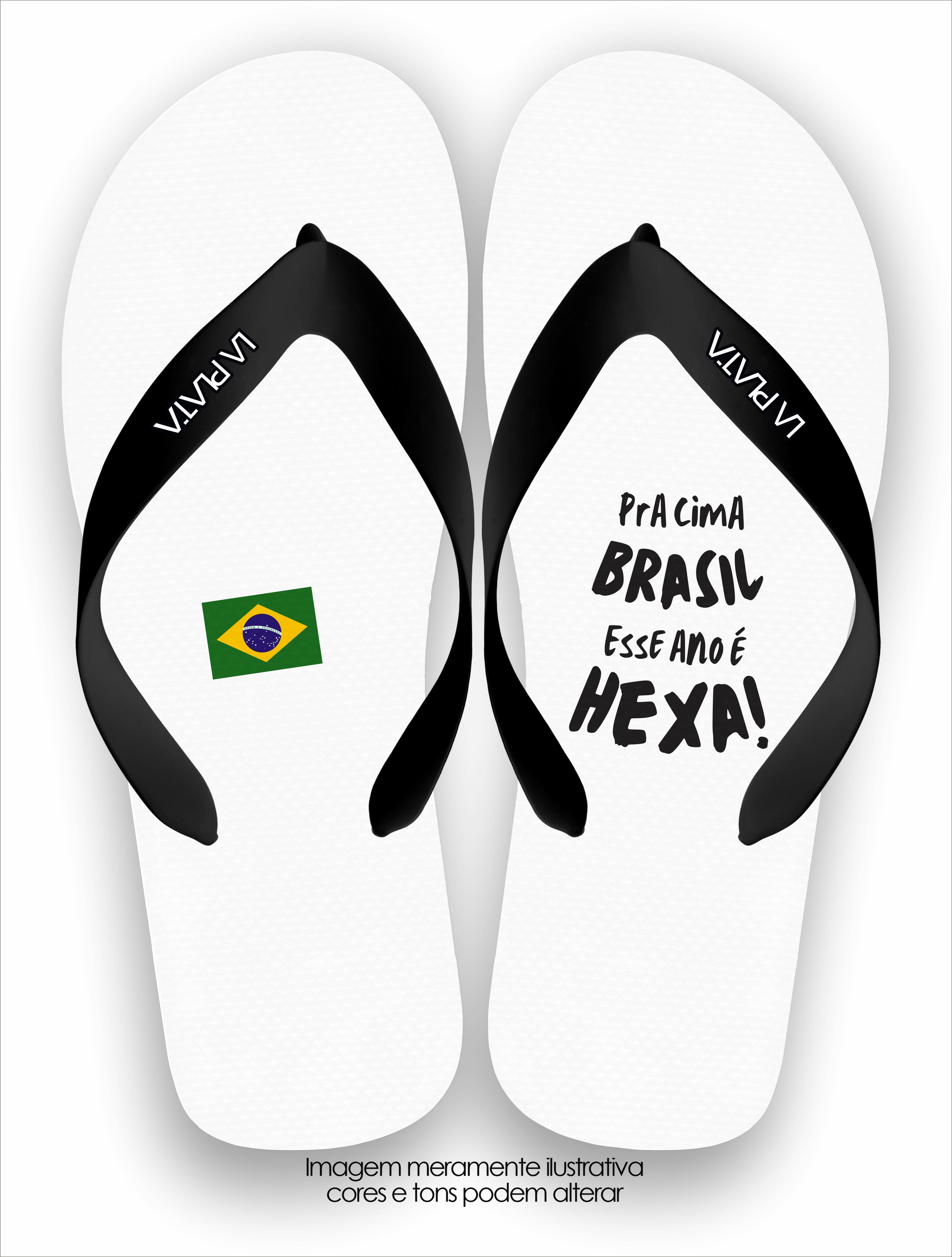 Chinelo Tradicional La Copa 2026 Hexa Brasil Branco