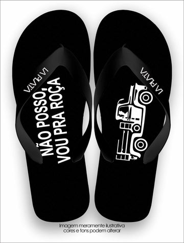 Chinelo Tradicional La Roça Vou pra Roça - Preto