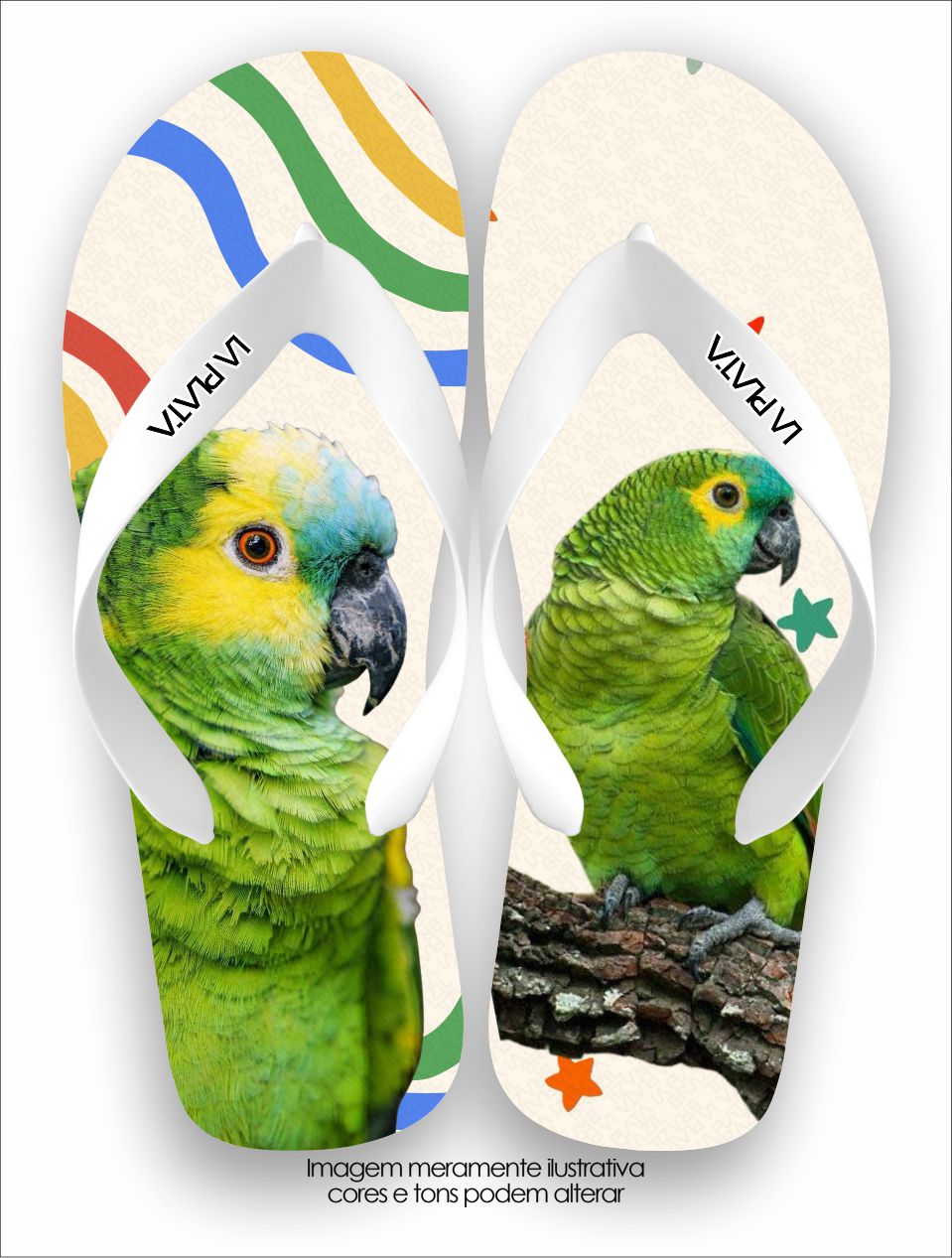 Chinelo Tradicional La Bicharada Papagaio Brasil