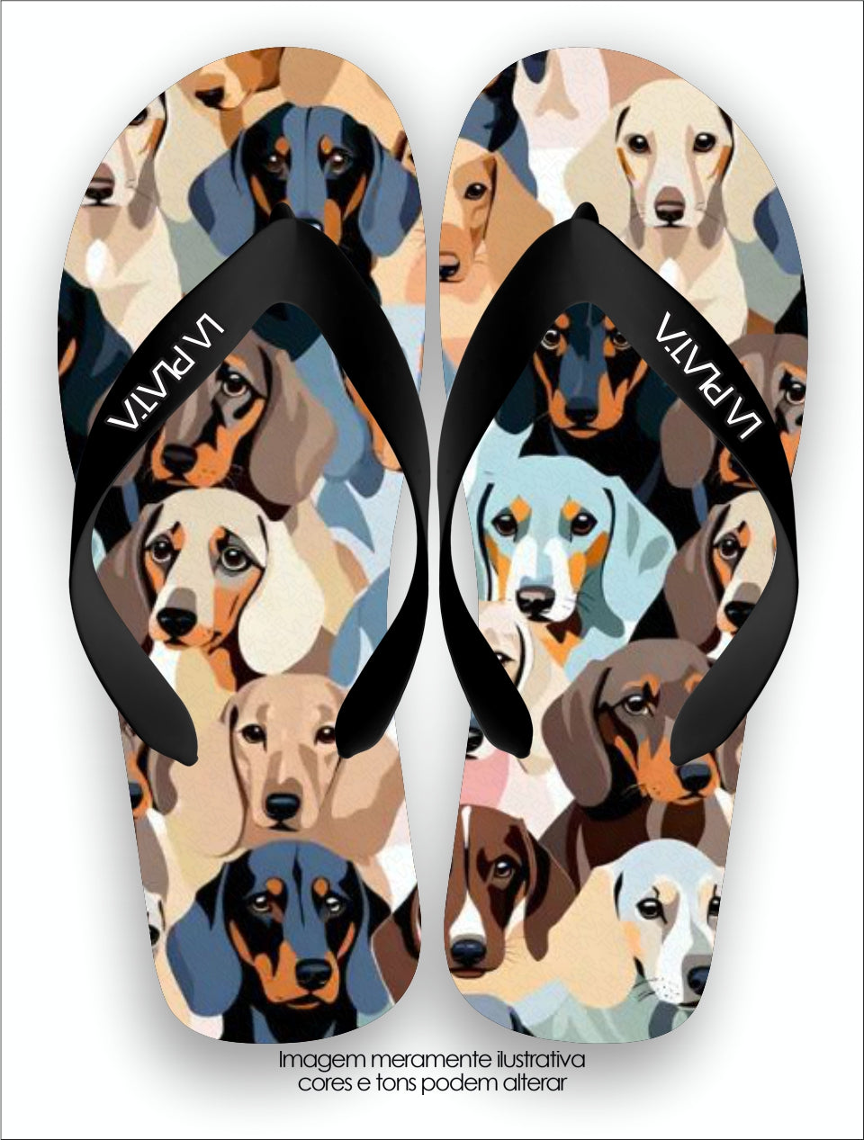 Chinelo Tradicional La Patinhas Dogs Dachshunds