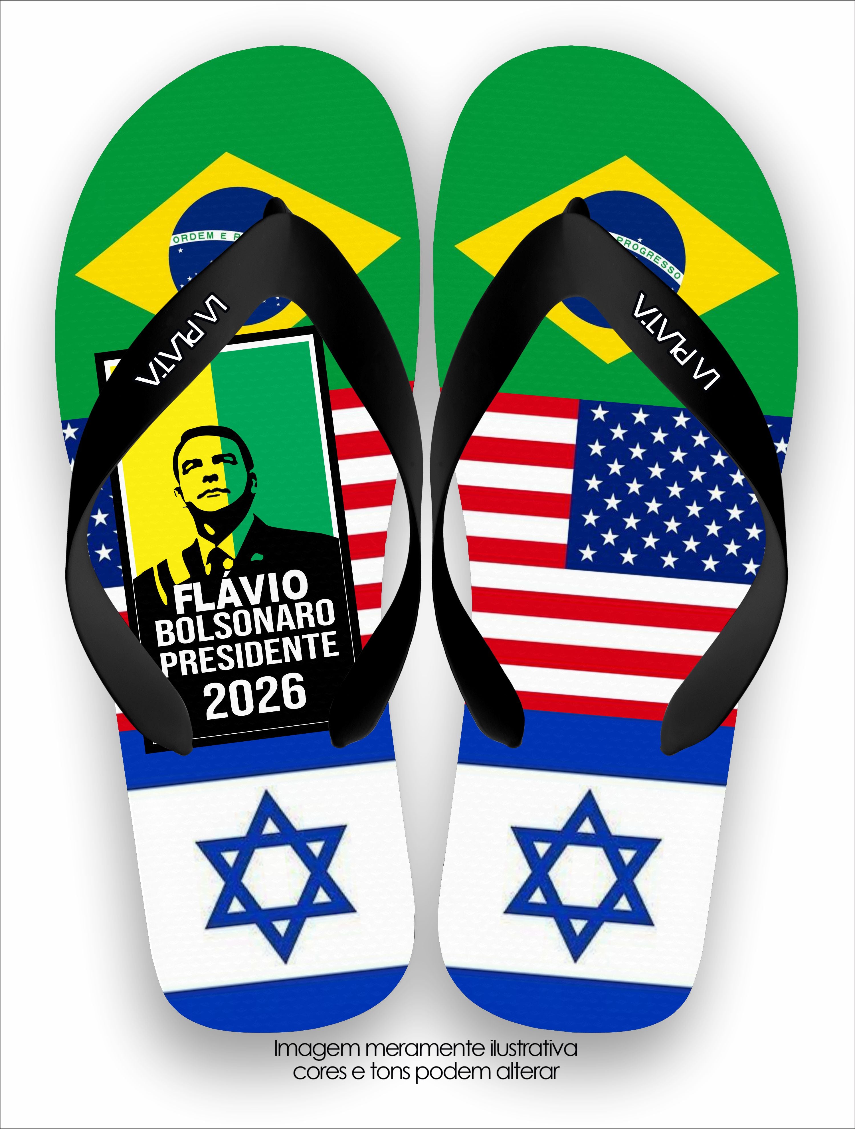 Chinelo Tradicional Brasil Flávio Bolsonaro