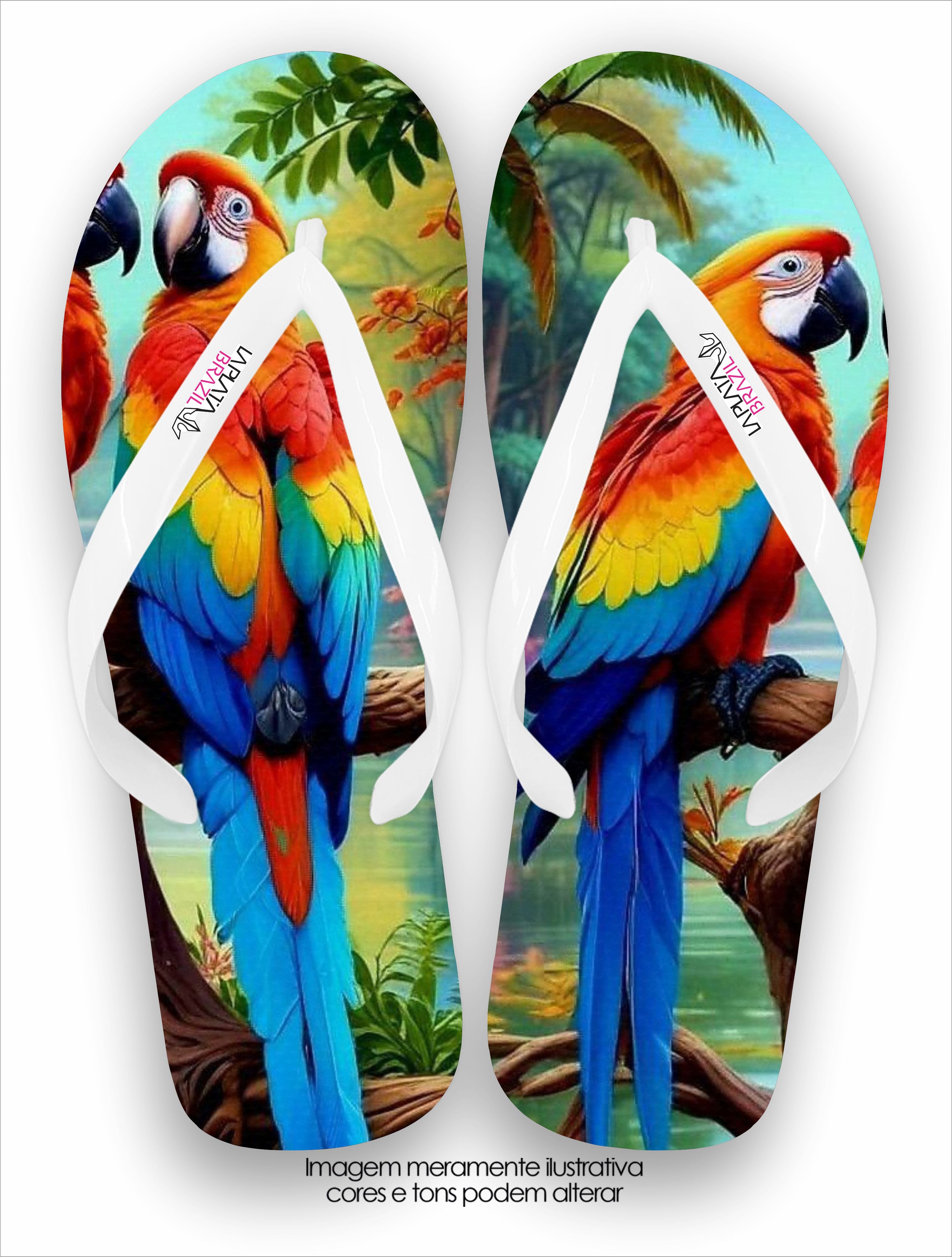 Chinelo La Feminina Arara Real