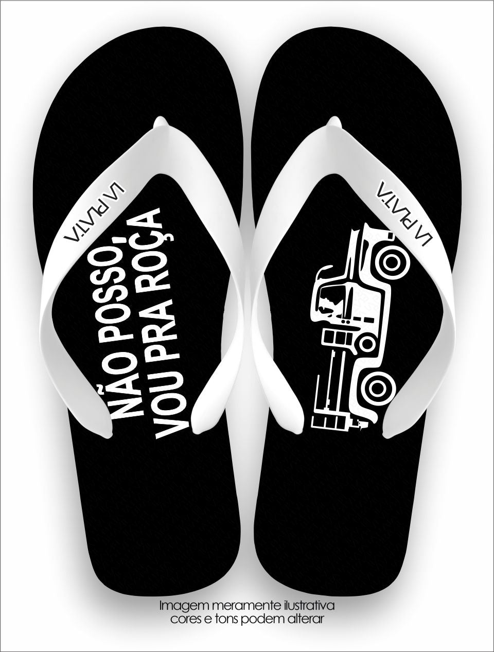 Chinelo Tradicional La Roça Vou pra Roça - Preto