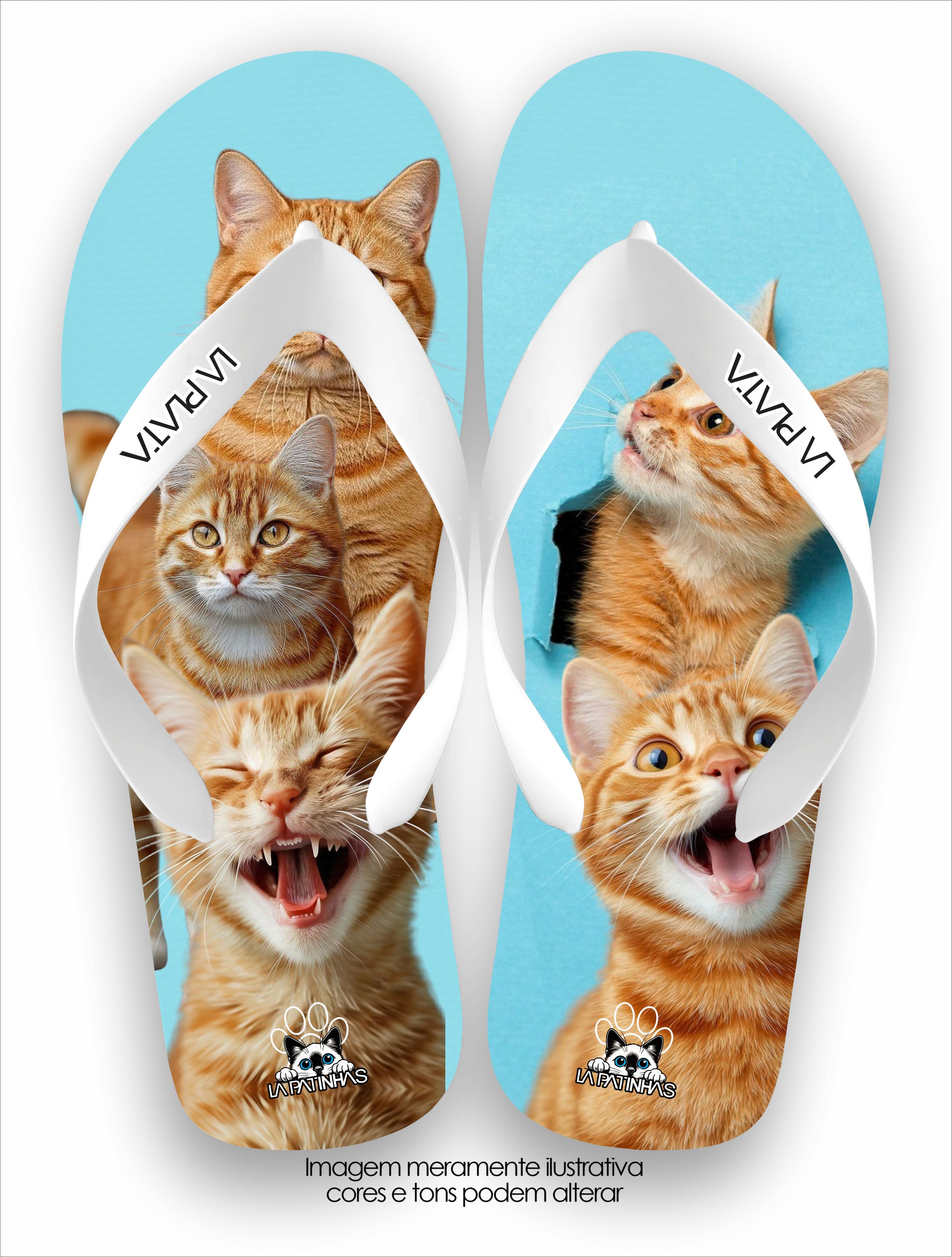 Chinelo Tradicional La Patinhas Cats Love