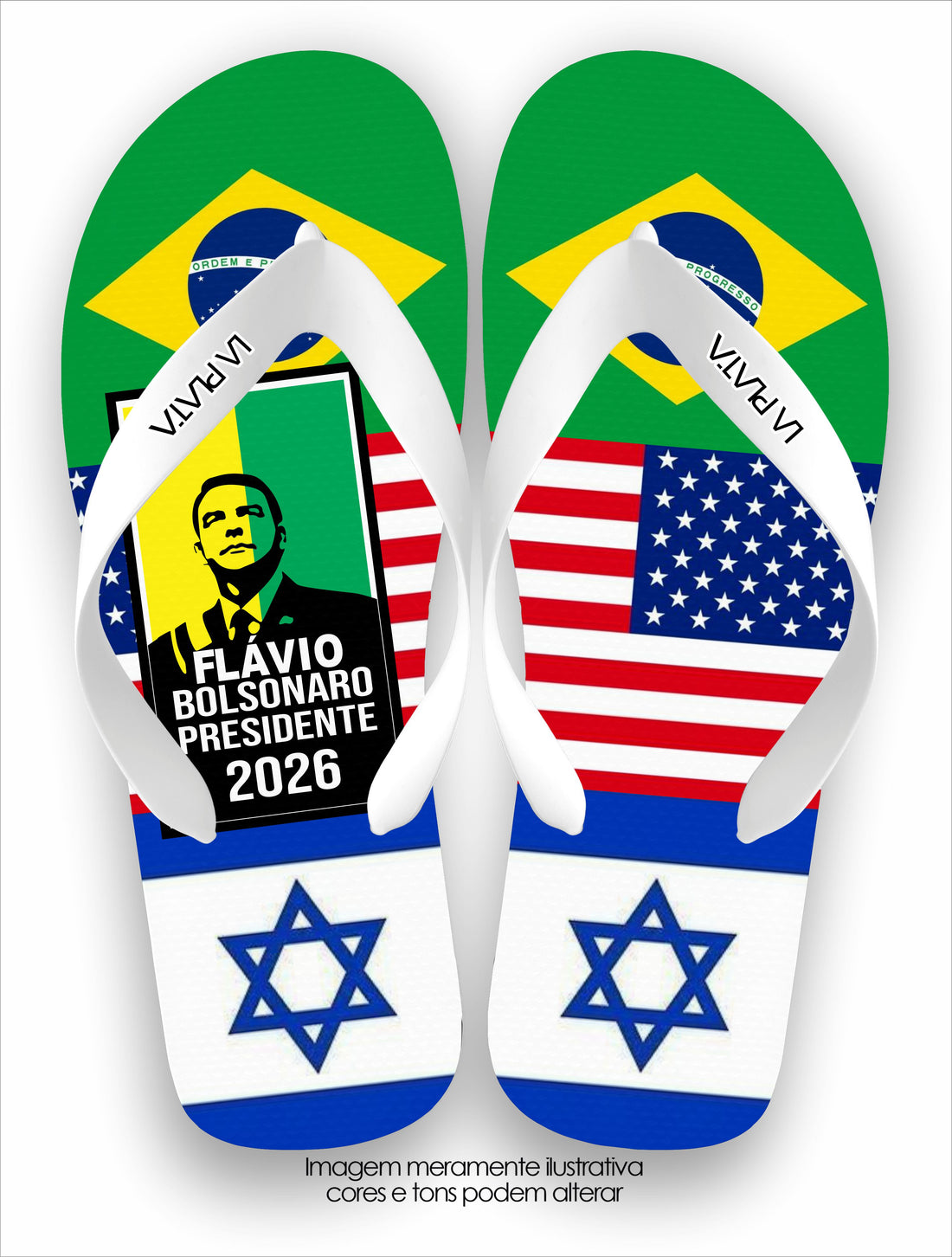 Chinelo Tradicional Brasil Flávio Bolsonaro
