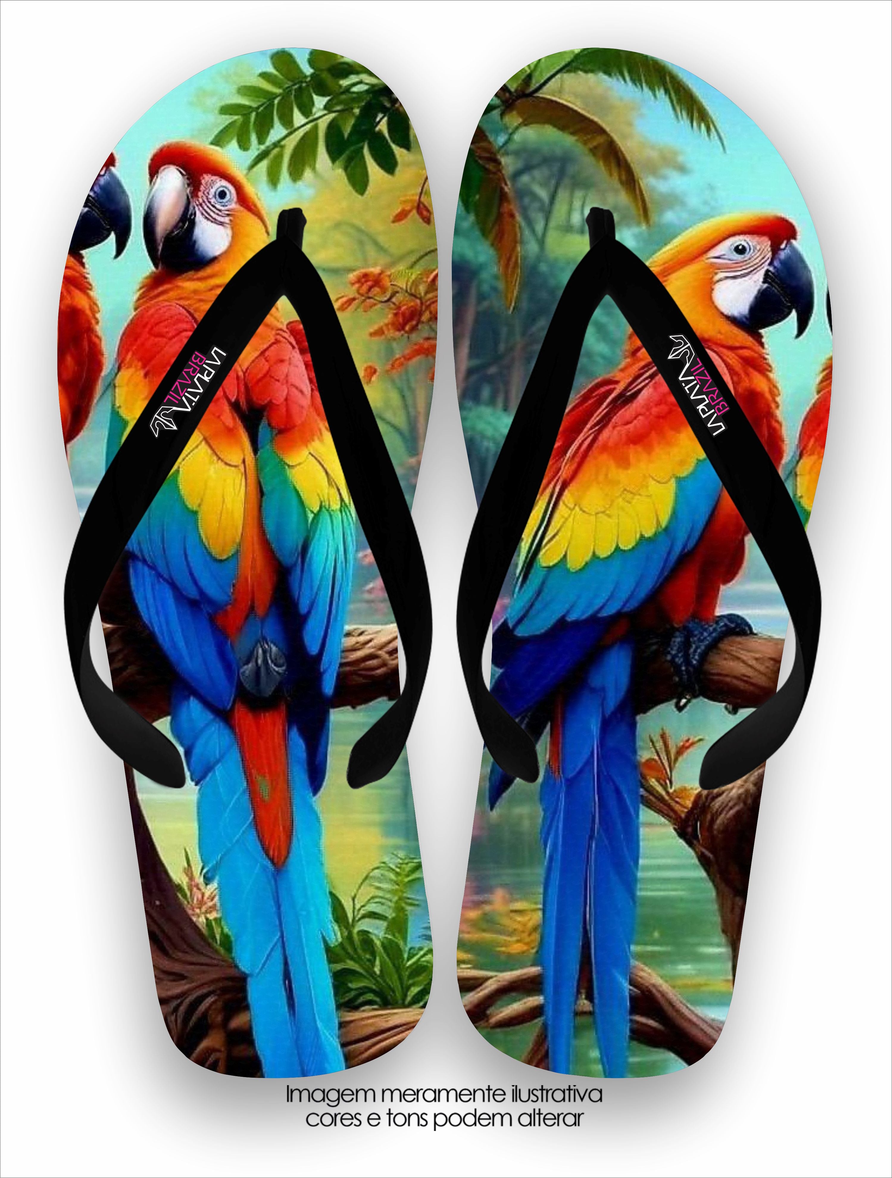 Chinelo La Feminina Arara Real